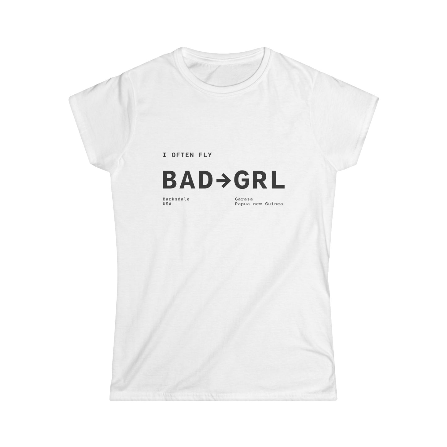 BAD GRL Womens Tshirt White