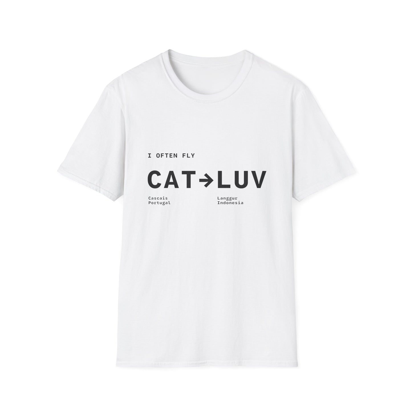CAT LUV Unisex Tshirt White