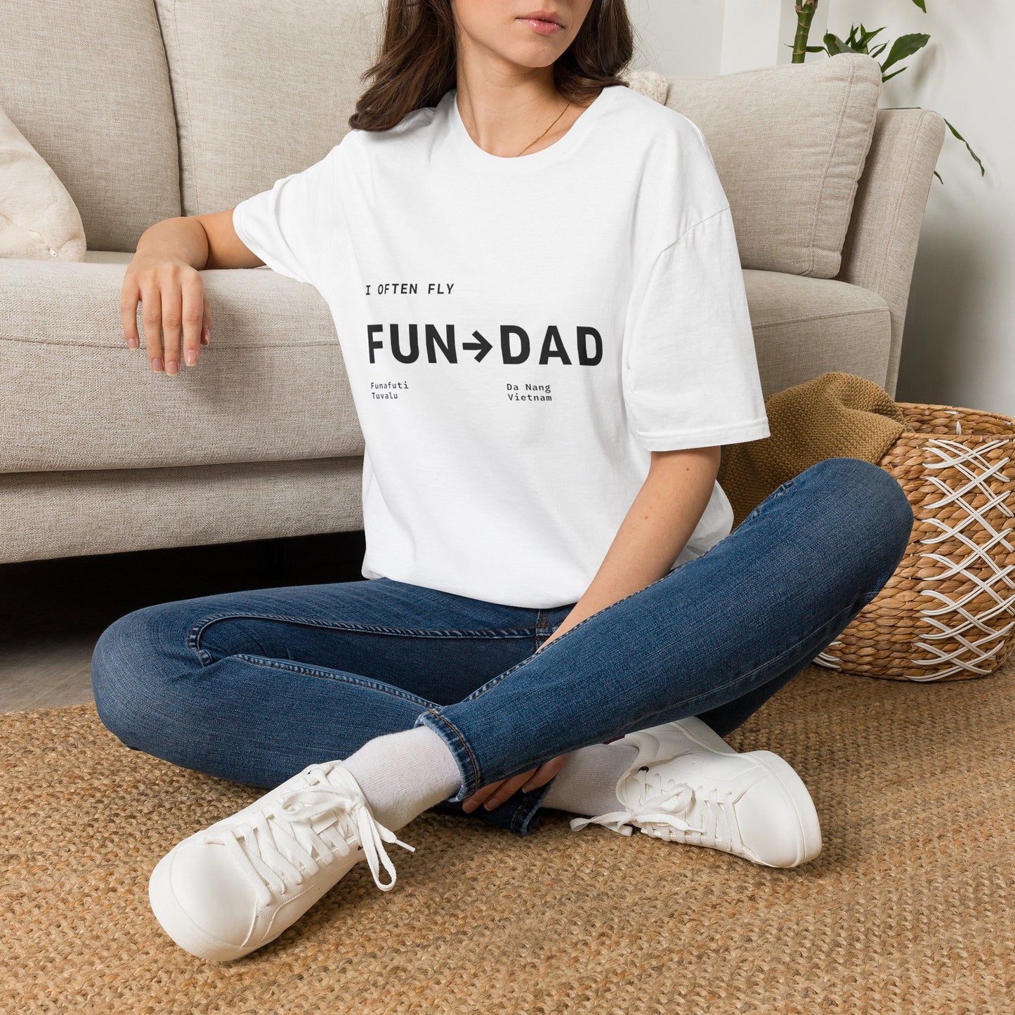 IOF FUN DAD Unisex_Tshirt White