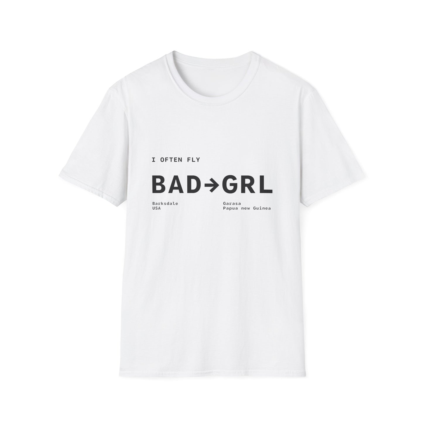 BAD GRL Unisex Tshirt White