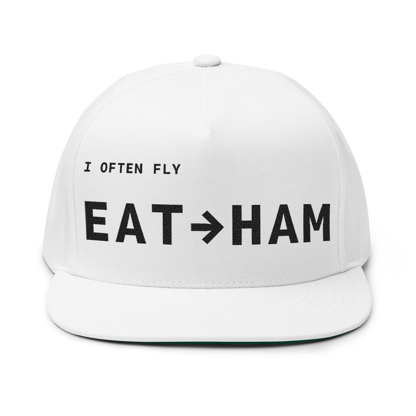 EAT HAM Hat White